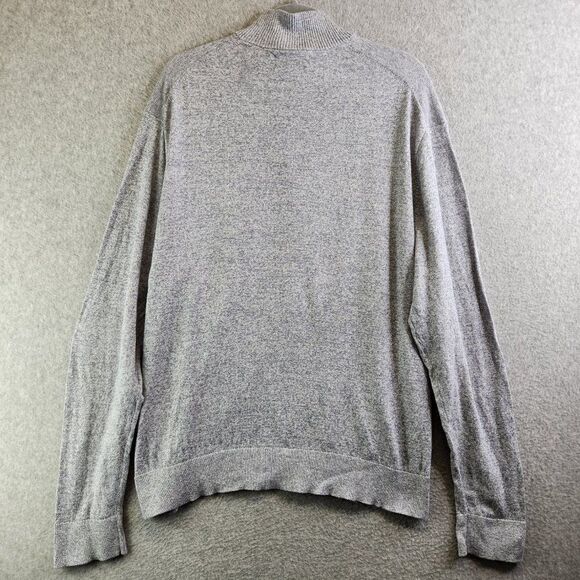Bonobos Sweater Mens XXL Gray 1/4 Zip Pullover Cotton Cashmere Blend Lightweight - Picture 4 of 12